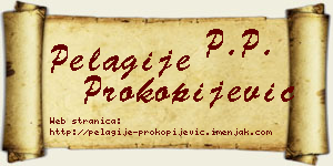 Pelagije Prokopijević vizit kartica